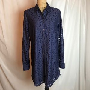 Equipment Femme Lace Shirtdress